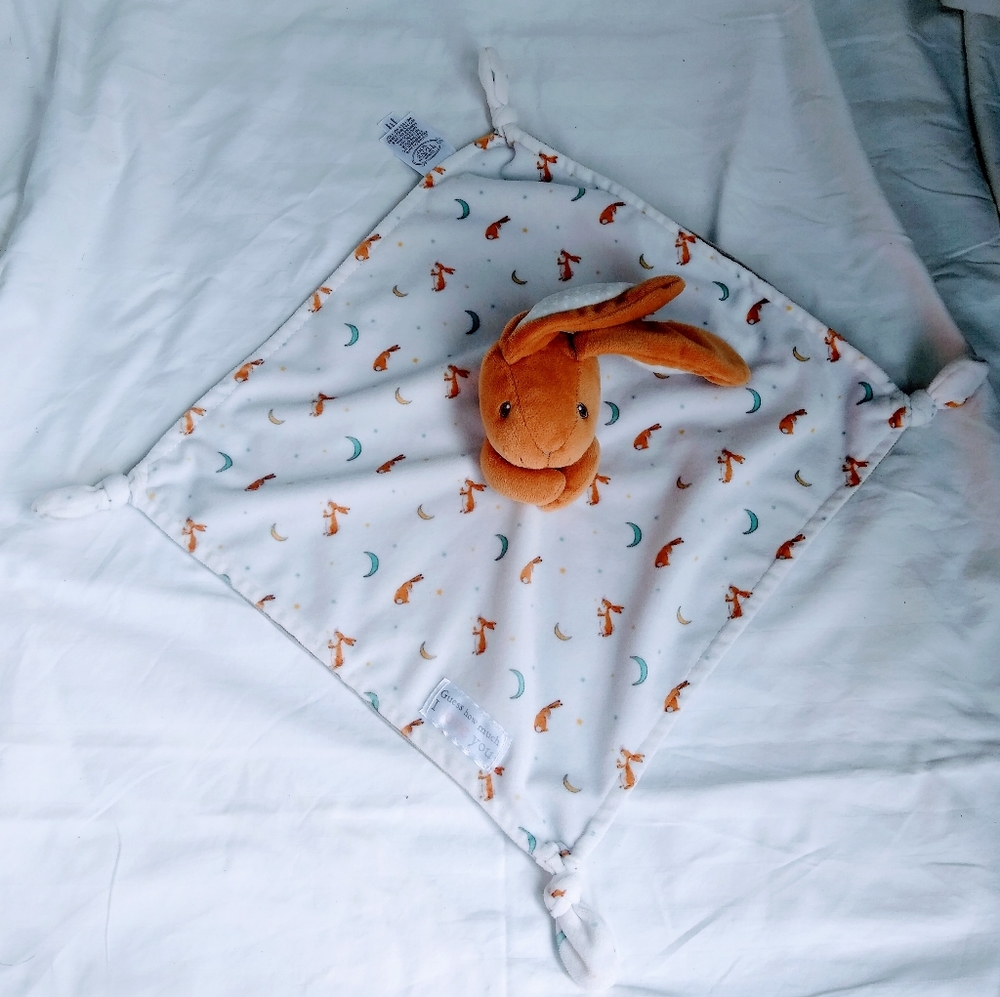 Baby Lovey Blanket w/ Puppy "Guess How Much I Love You"